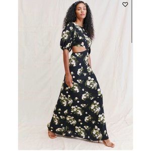 NWT - Reformation Tory Floral Cut Out Maxi Dress
